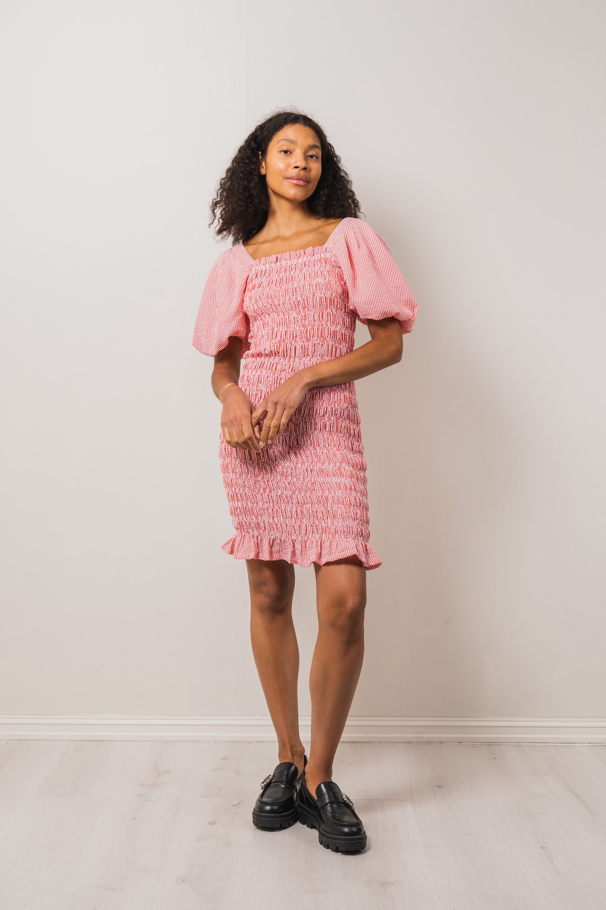Rikko Stripe Dress - Red