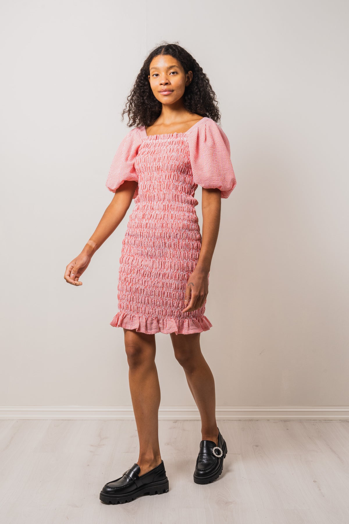 Rikko Stripe Dress - Red