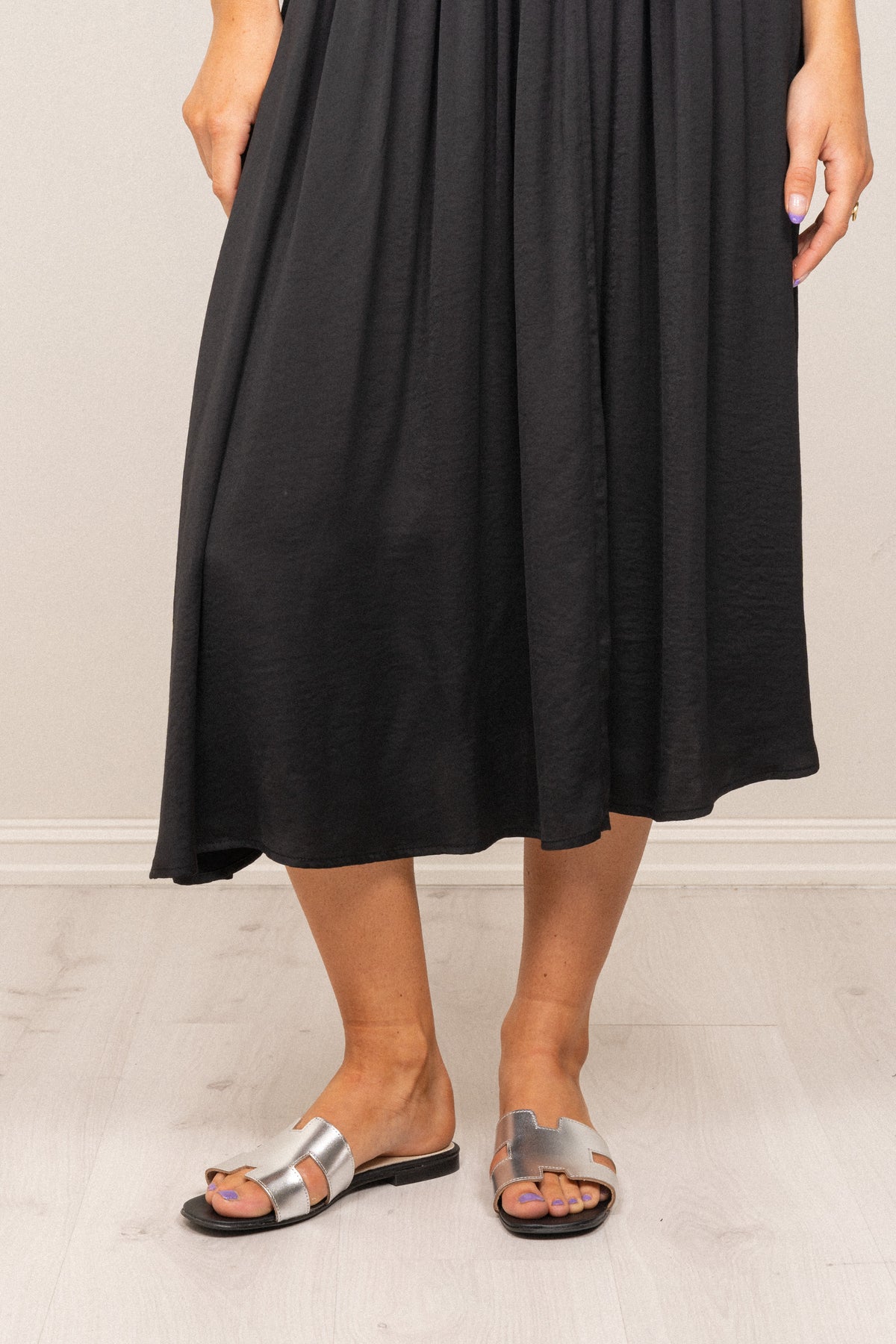 Claire Plain Leather - Silver