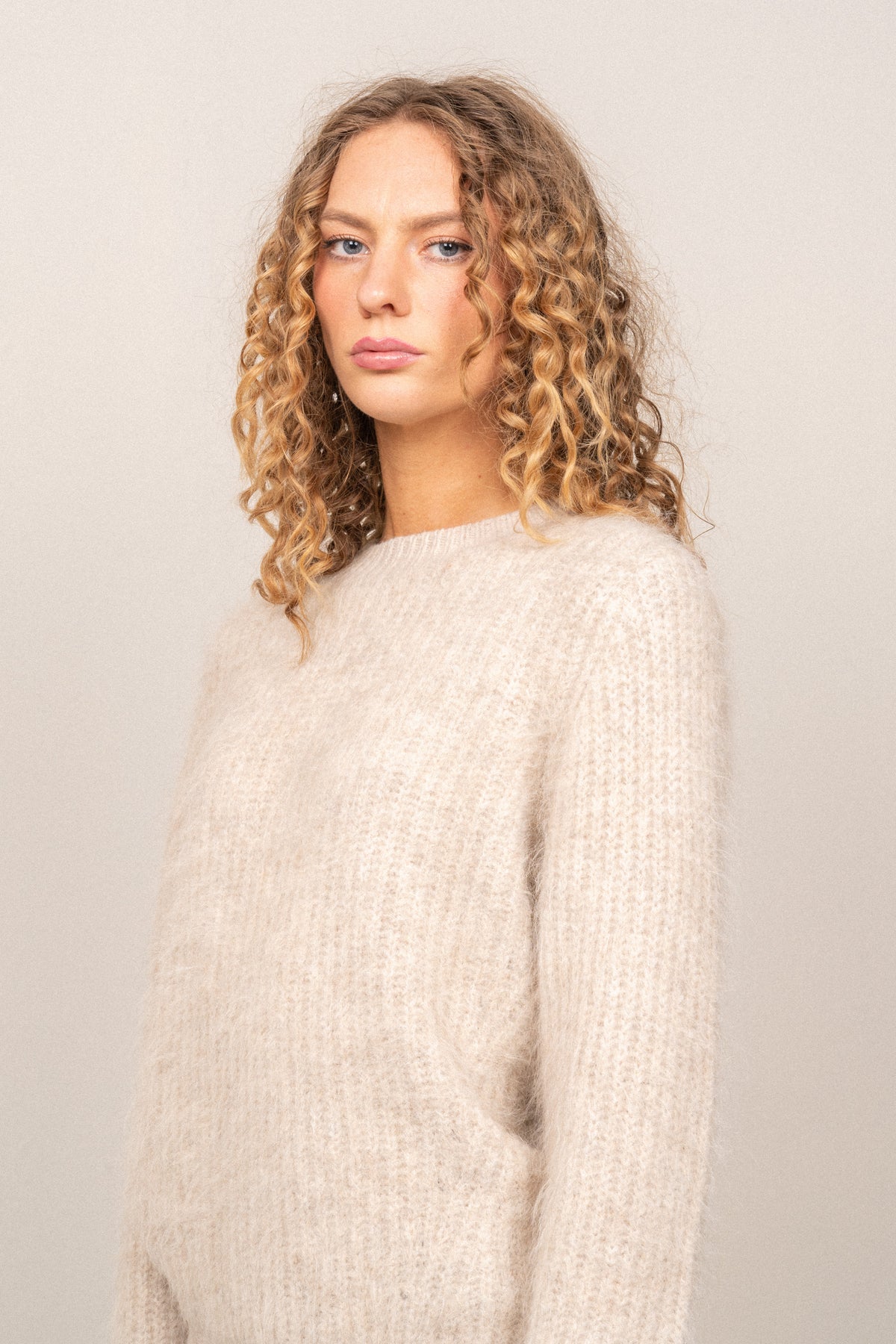 Gisla Hairy Knit - Nature