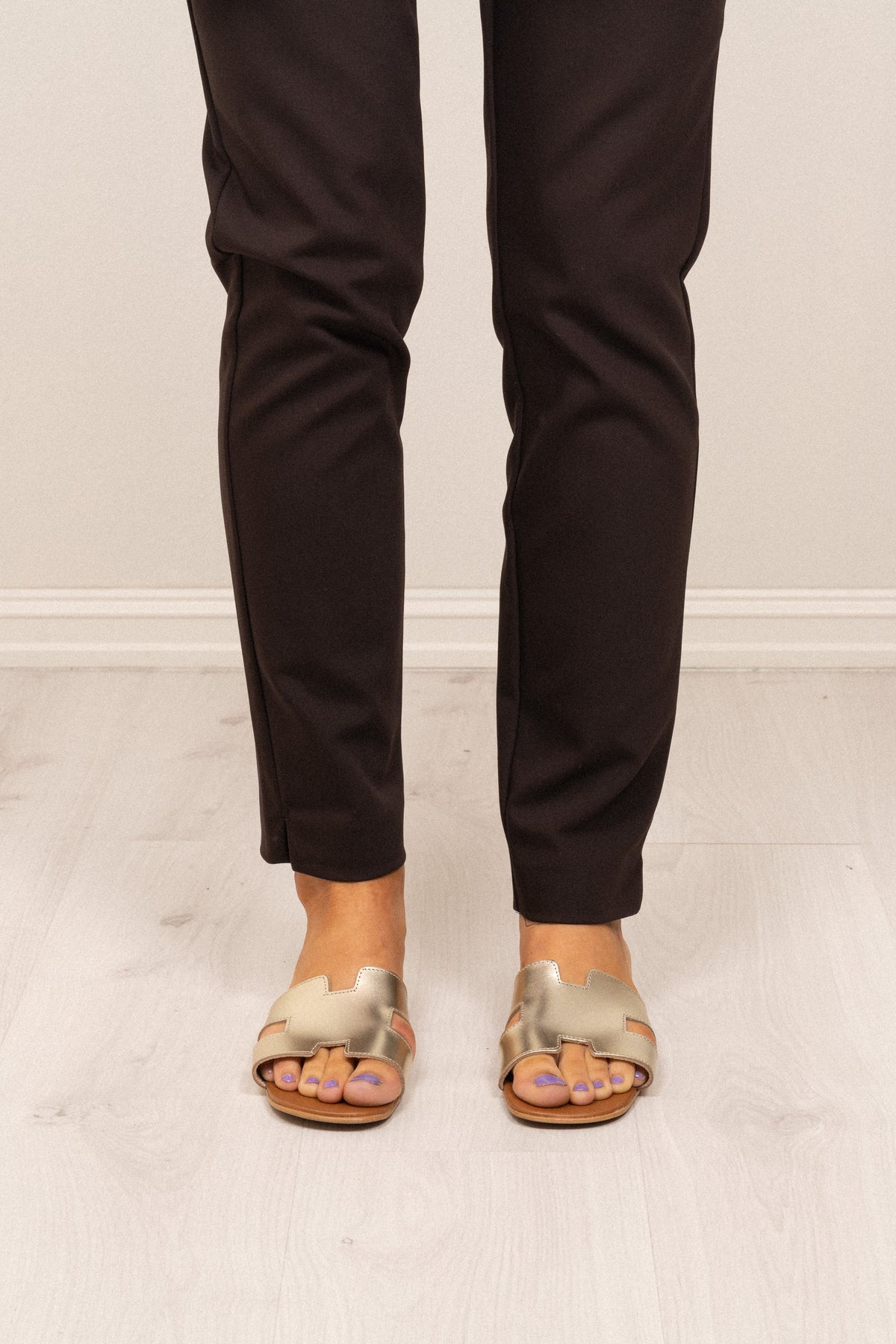 Claire Plain Leather - Gold