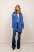 Lulu New Ls Knit Long Cardigan - Nebulas Blue