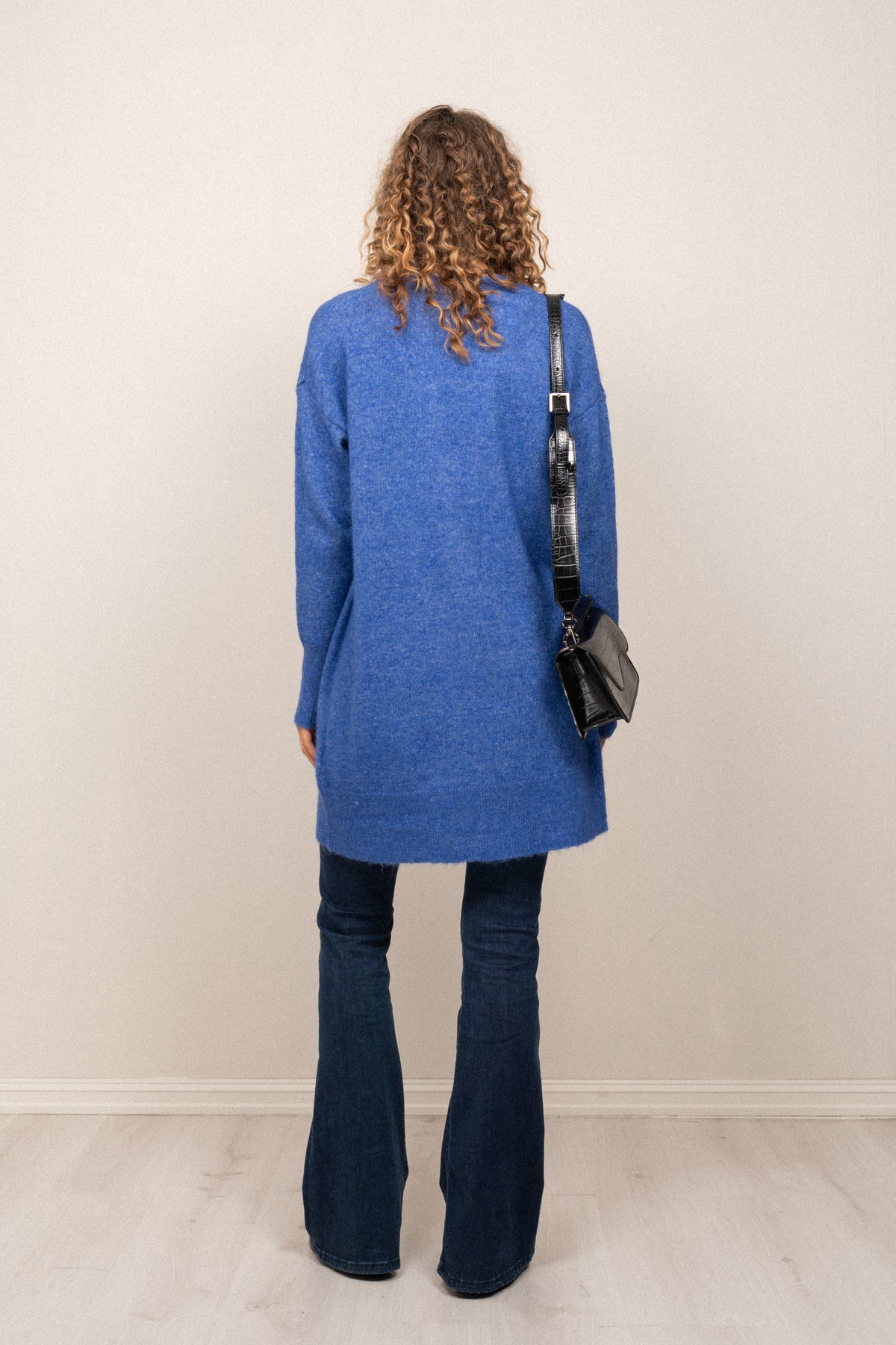 Lulu New Ls Knit Long Cardigan - Nebulas Blue