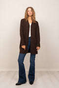 Lulu New Ls Knit Long Cardigan - Java