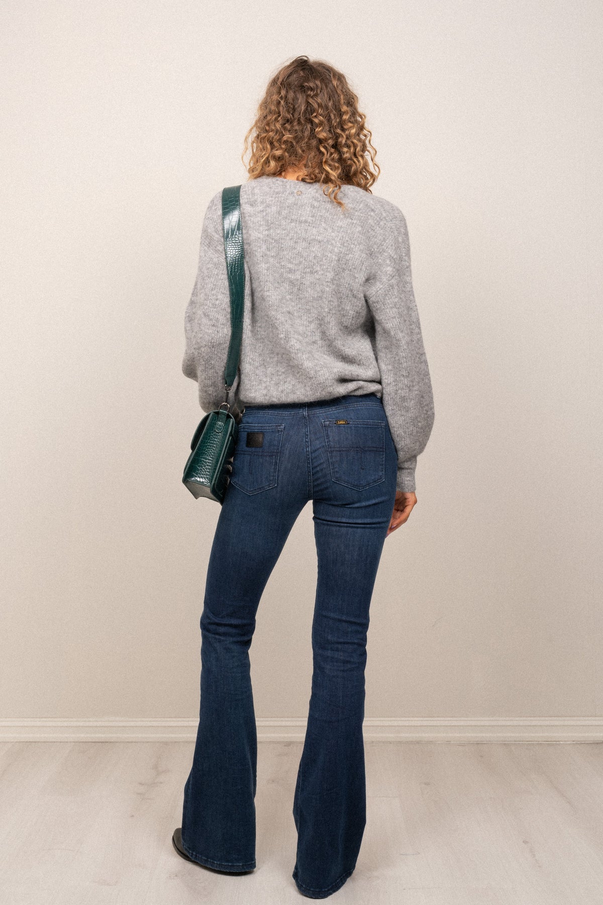 Thora V-Neck Knit Cardigan - Grey Melange