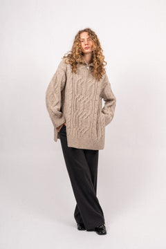 Heritage Cable 1/2 Zip Cardigan - Merino