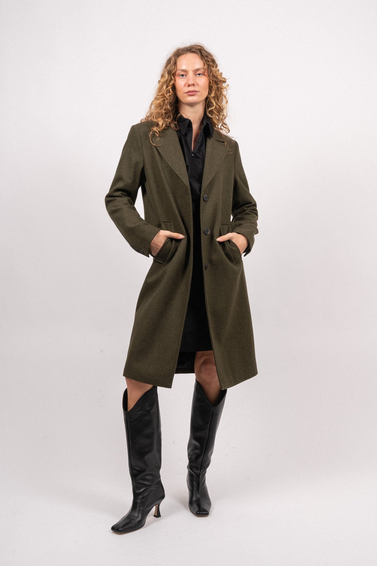 Alma Wool Coat - Ivy Green