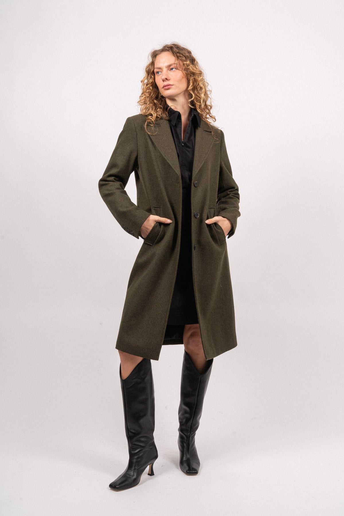 Alma Wool Coat - Ivy Green