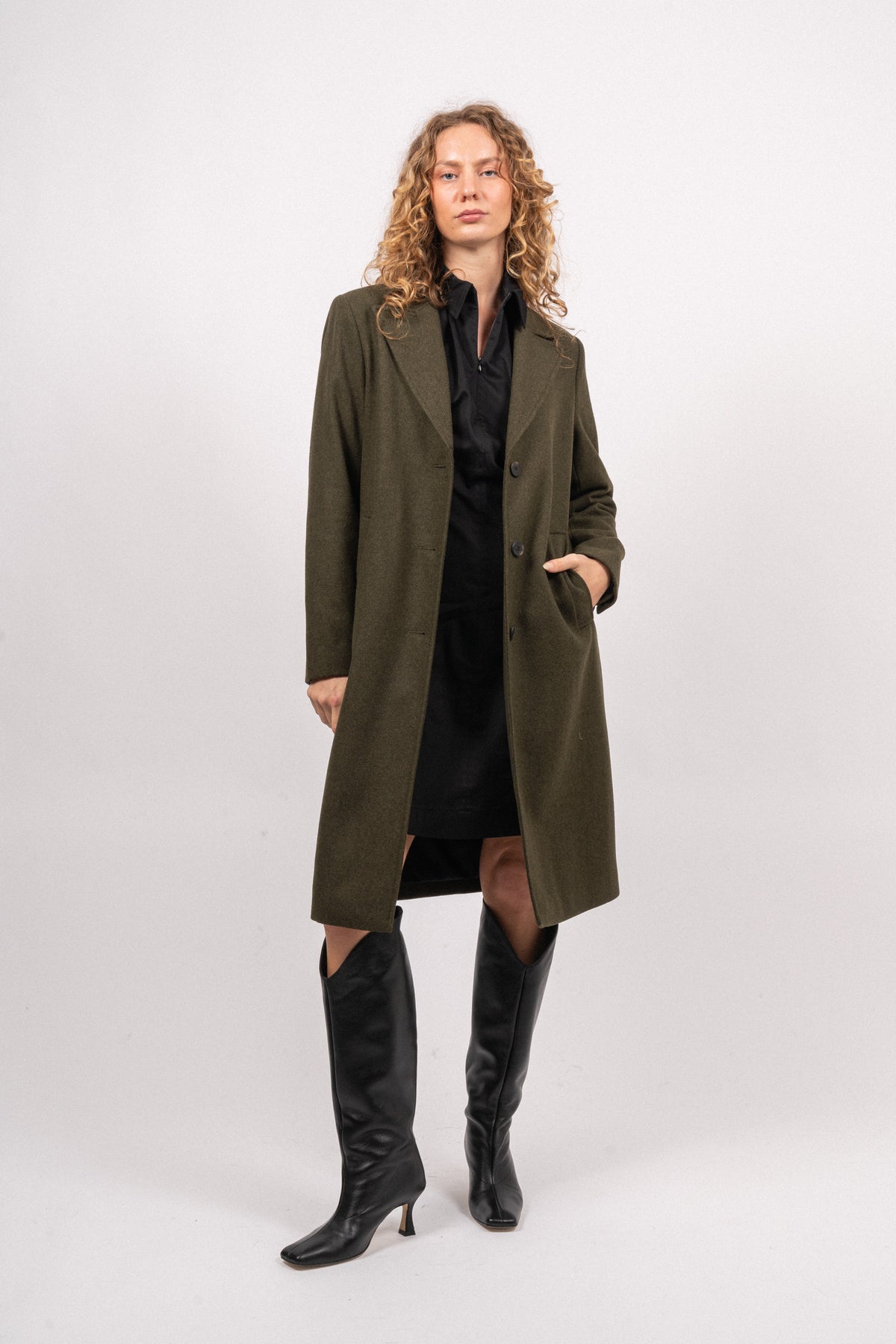 Alma Wool Coat - Ivy Green
