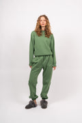 Organic Fitted Sweat Pants - Comfrey