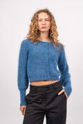 Mohair Petit Cardigan - Sky Blue