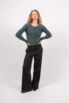 Mohair Petit Cardigan - Seaweed