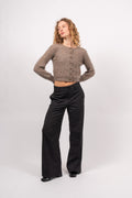 Mohair Petit Cardigan - Taupe