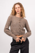 Mohair Petit Cardigan - Taupe