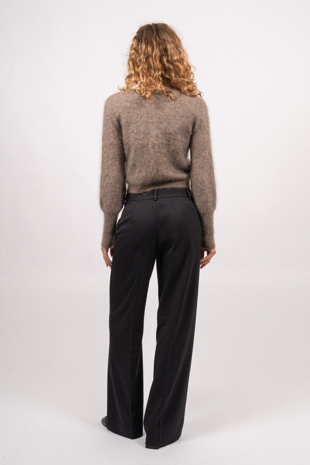 Mohair Petit Cardigan - Taupe