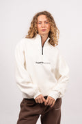 Organic Panelled Sweat Shirt - White