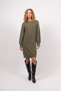 Mola Mia Ls Knit Dress - Dusky Green