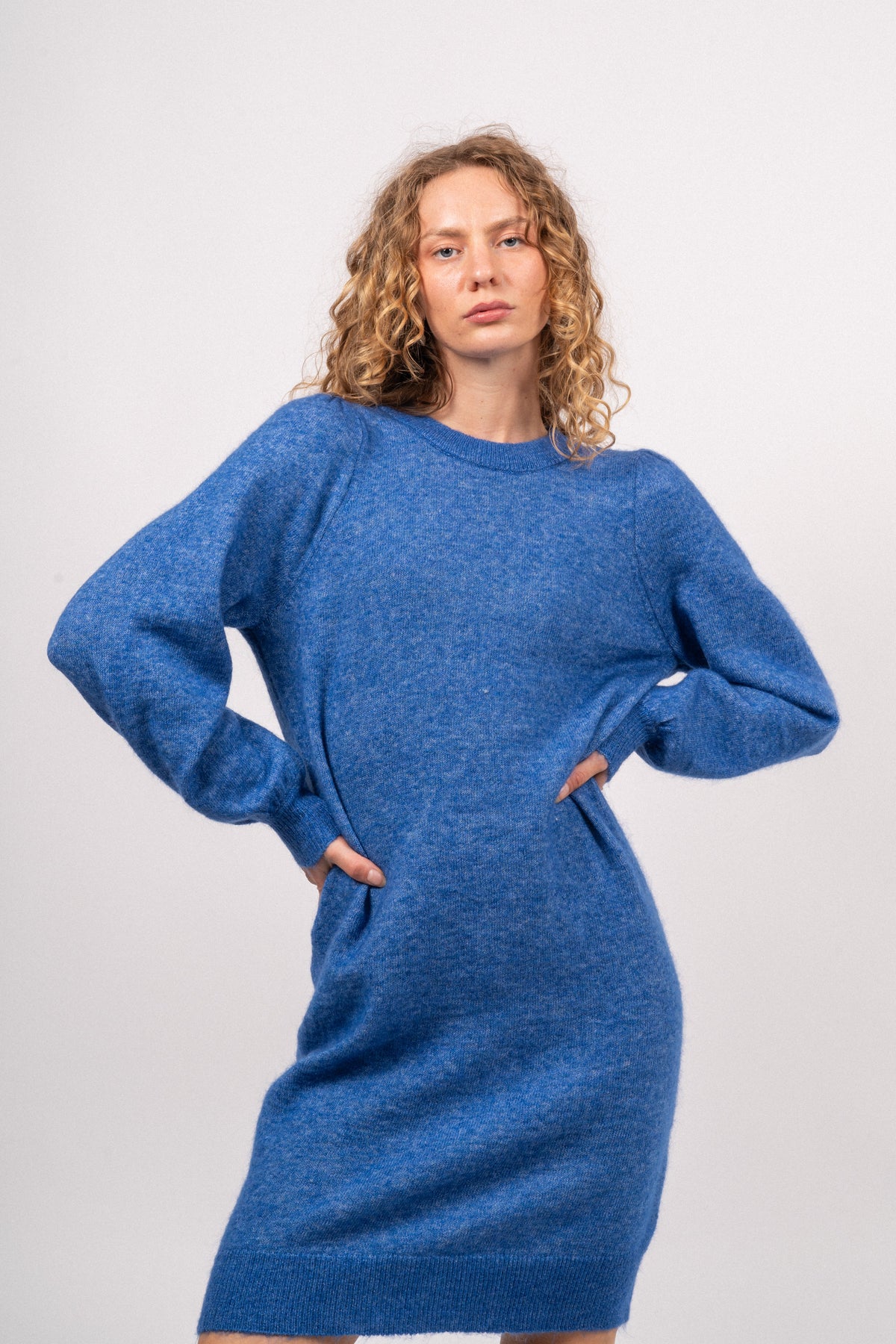 Mola Mia Ls Knit Dress - Nebulas Blue