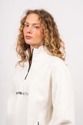 Organic Panelled Sweat Shirt - White