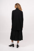 Merino Long Wide Turtleneck - Black