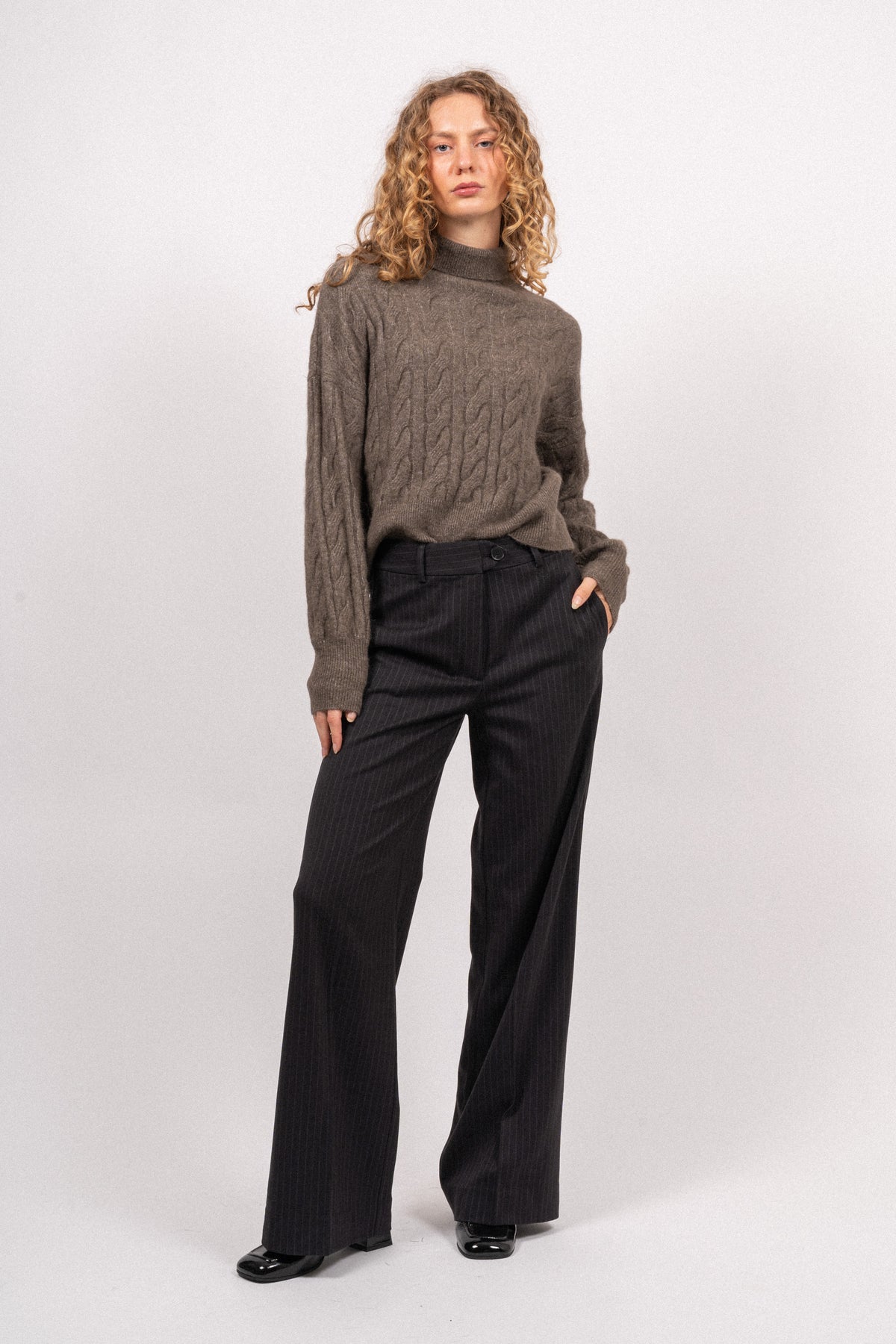 Idacc Pin Wide Pant - Dark Grey