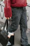 Large Morris Coated Canvas Tote - Svart