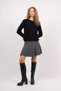 Triny Merino Skirt - Grey Melange
