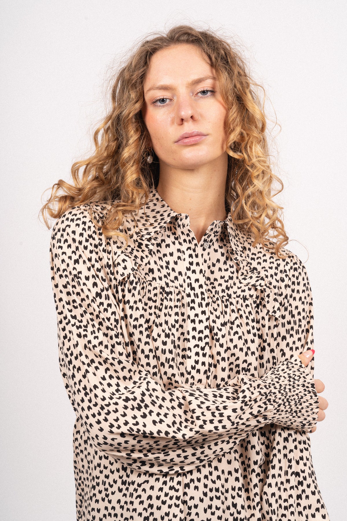 Butterdotcc Frill Blouse - Powder