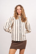 Tessiecc Stripe Puff Shirt - Marciblack