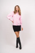 Tessiecc Stripe Puff Shirt - Bubblegum