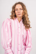 Tessiecc Stripe Puff Shirt - Bubblegum