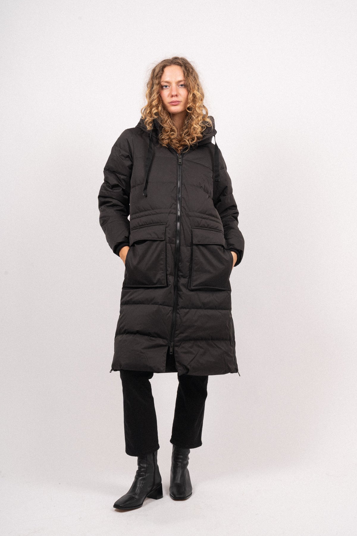 Pavine Down Zip Jacket - Black