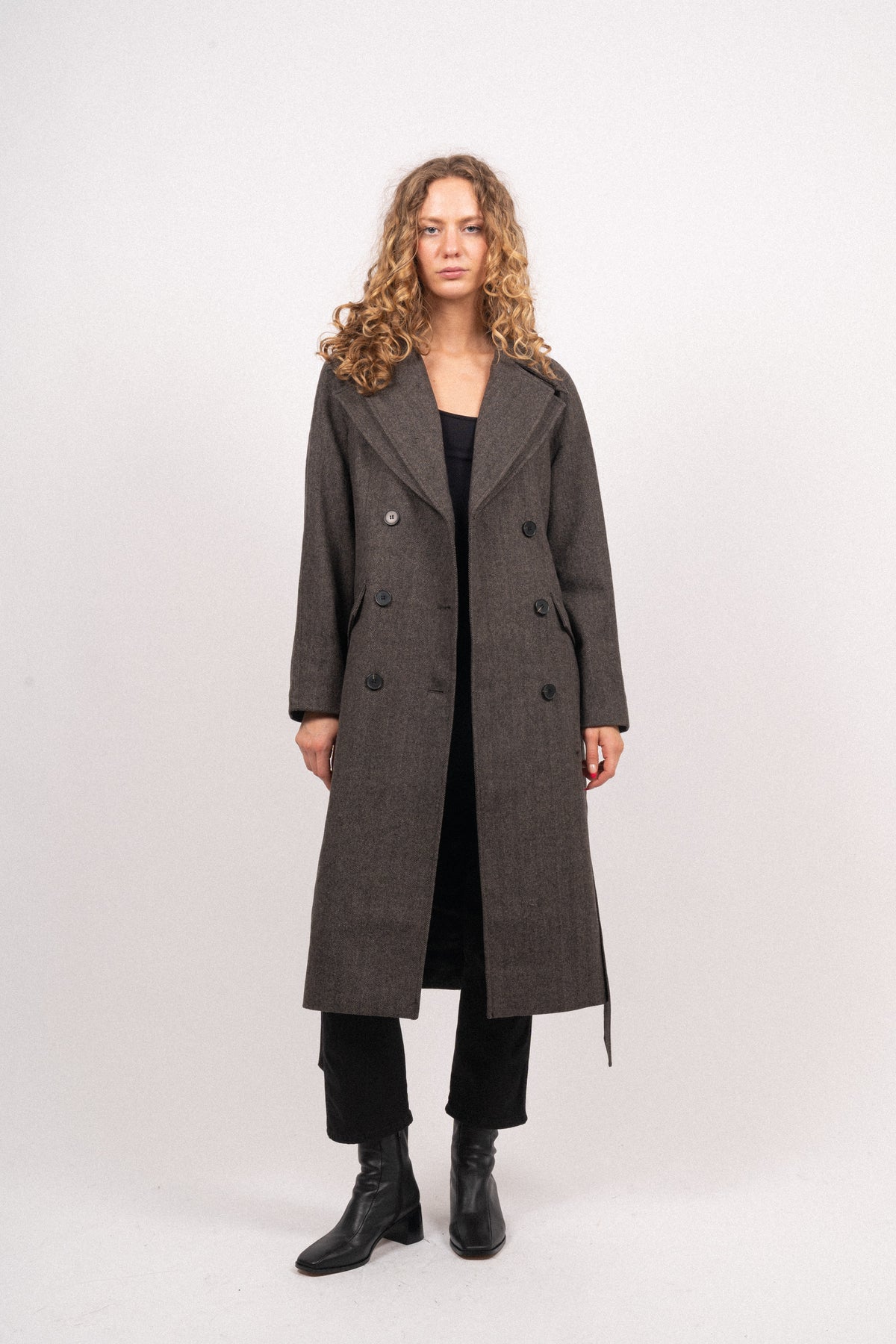 Angelina Coat - Dark Brown