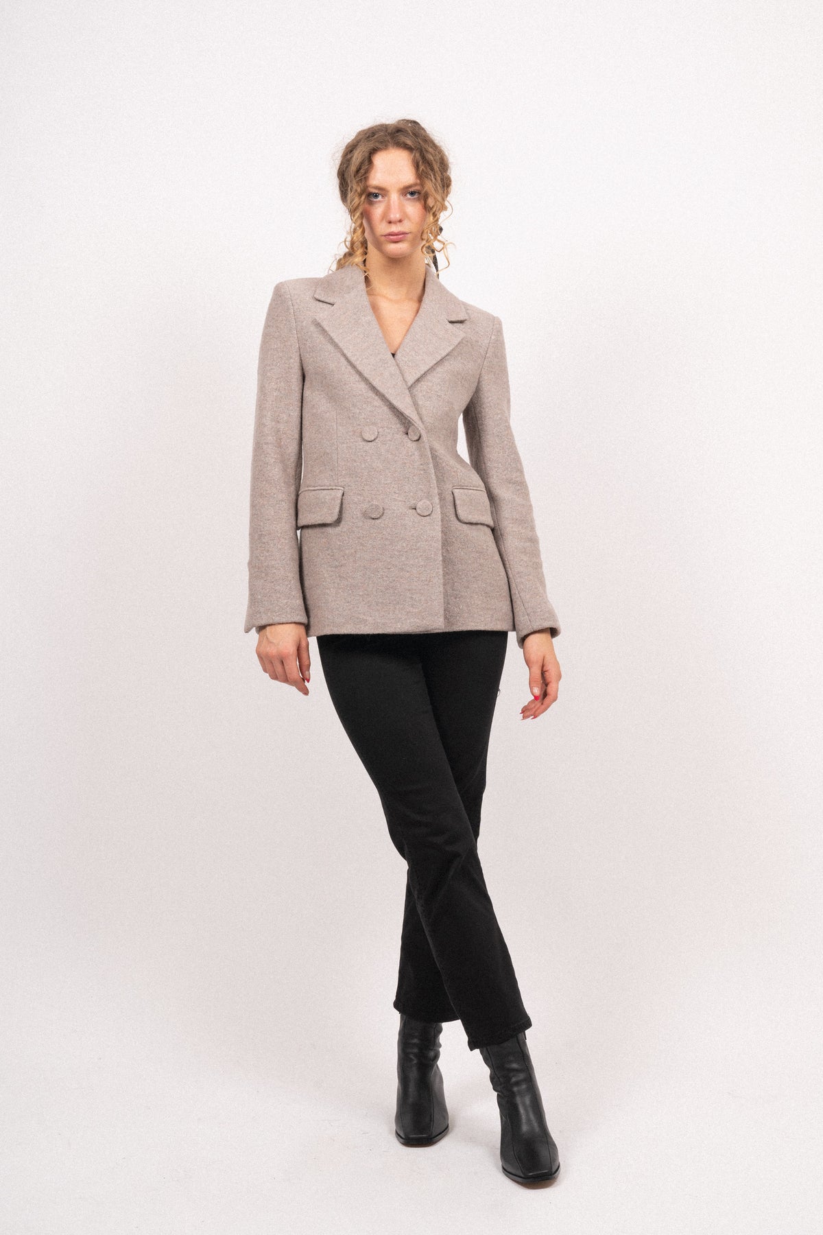 WandisIW Blazer - Mocha Grey Melange