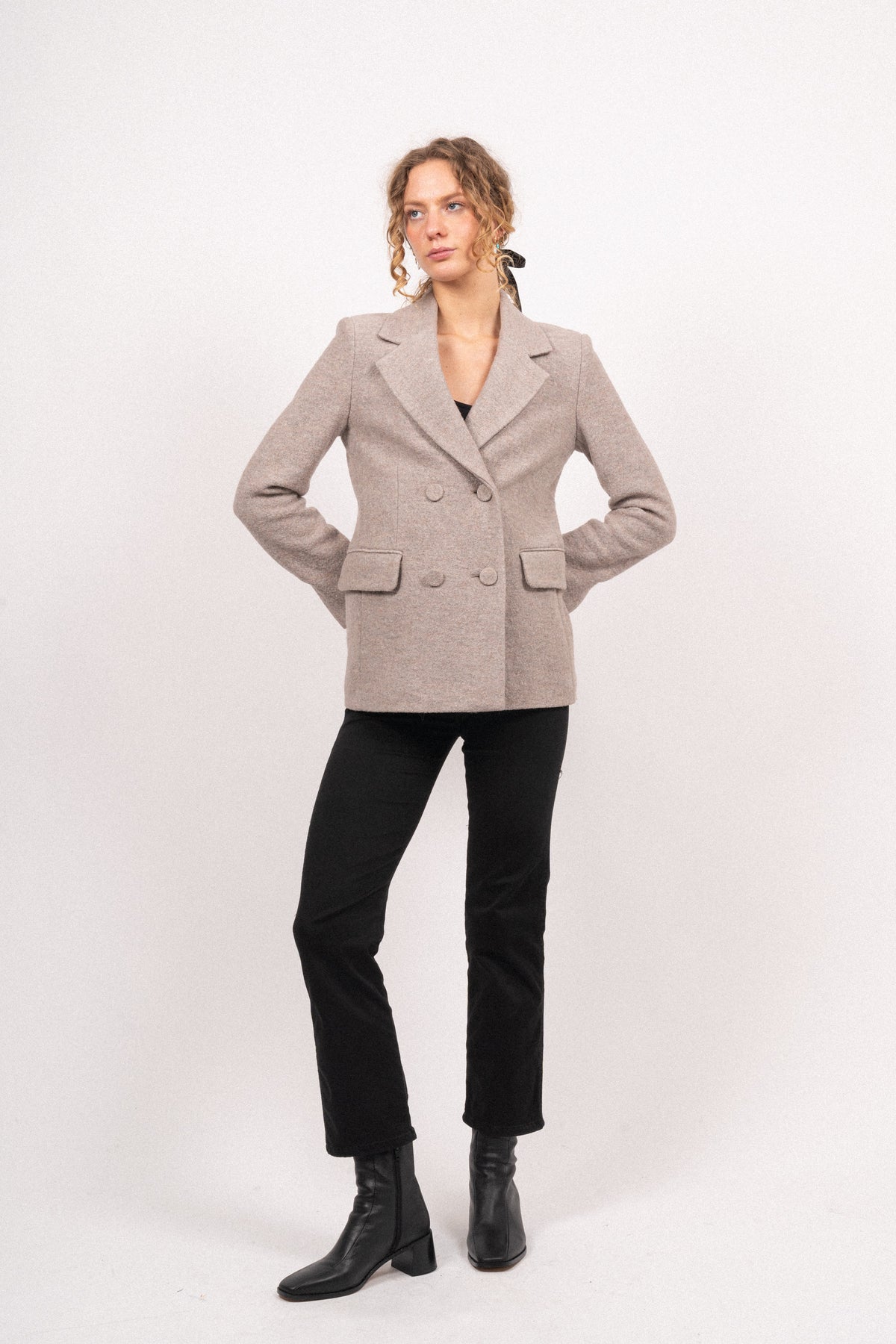 WandisIW Blazer - Mocha Grey Melange