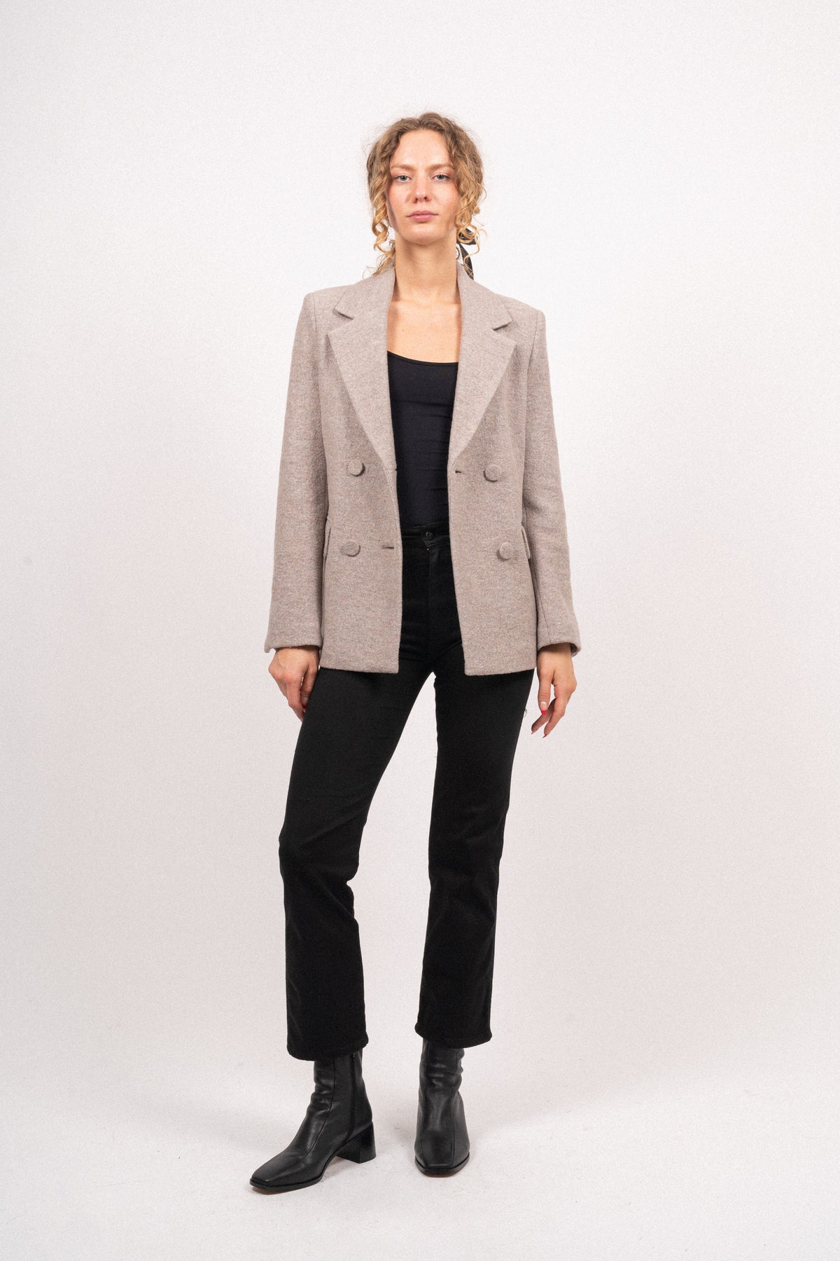WandisIW Blazer - Mocha Grey Melange