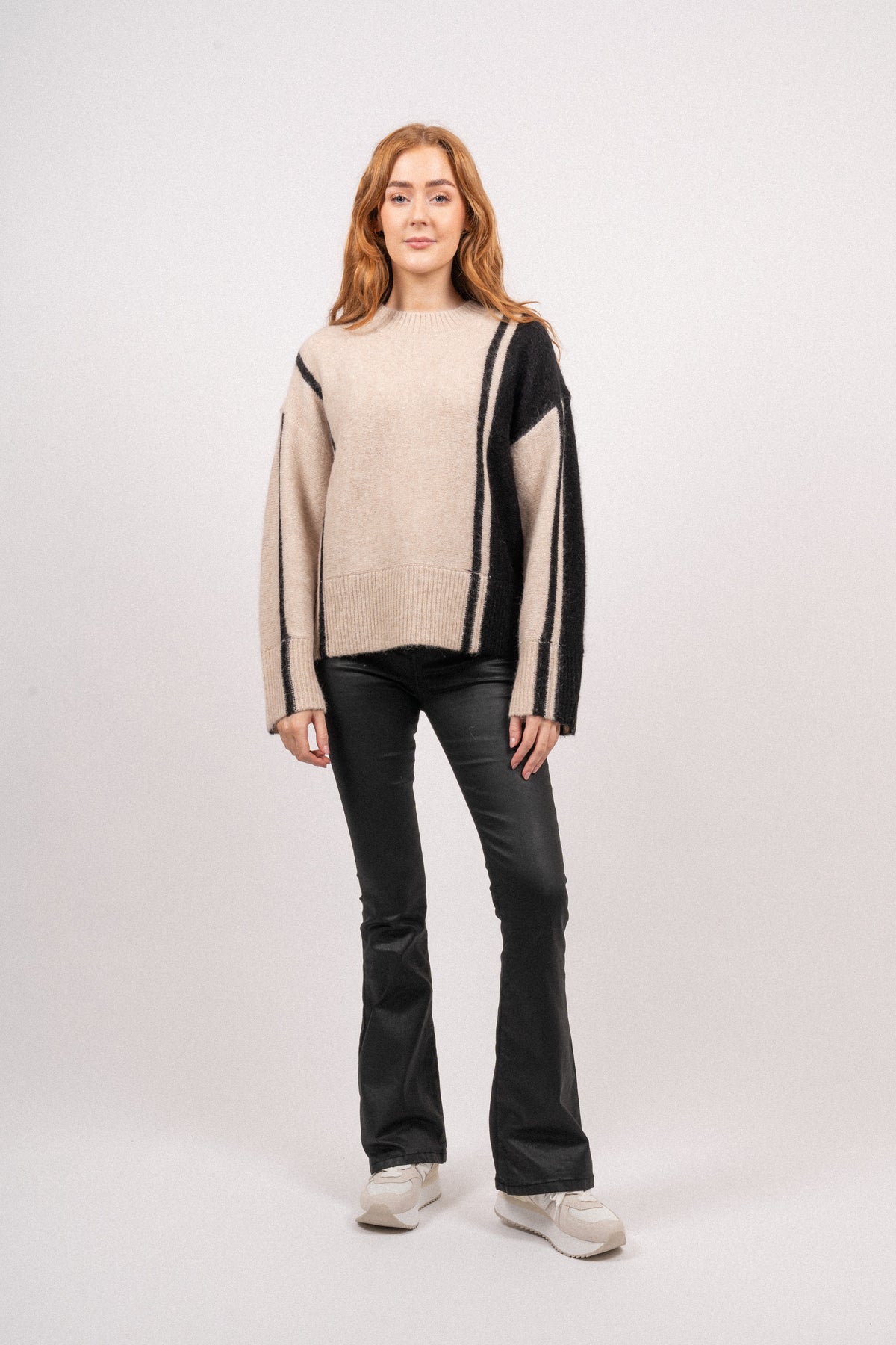 Alva LS O-Neck Knit - Birch Black