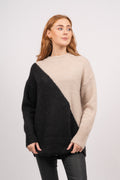 Alva LS Long O-Neck Knit - Black Birch