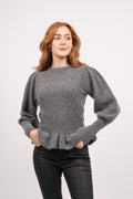 Nala Alpaca Sweater - Grey Melange