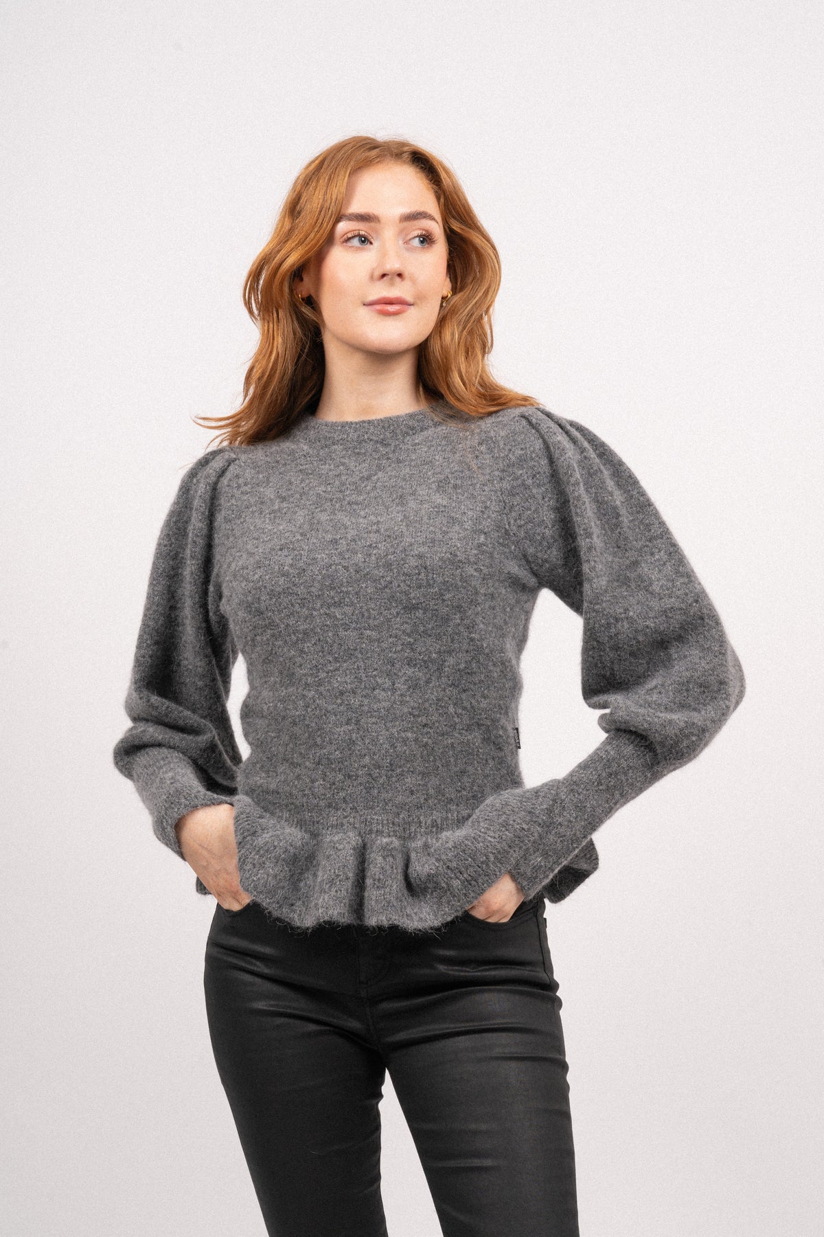 Nala Alpaca Sweater - Grey Melange
