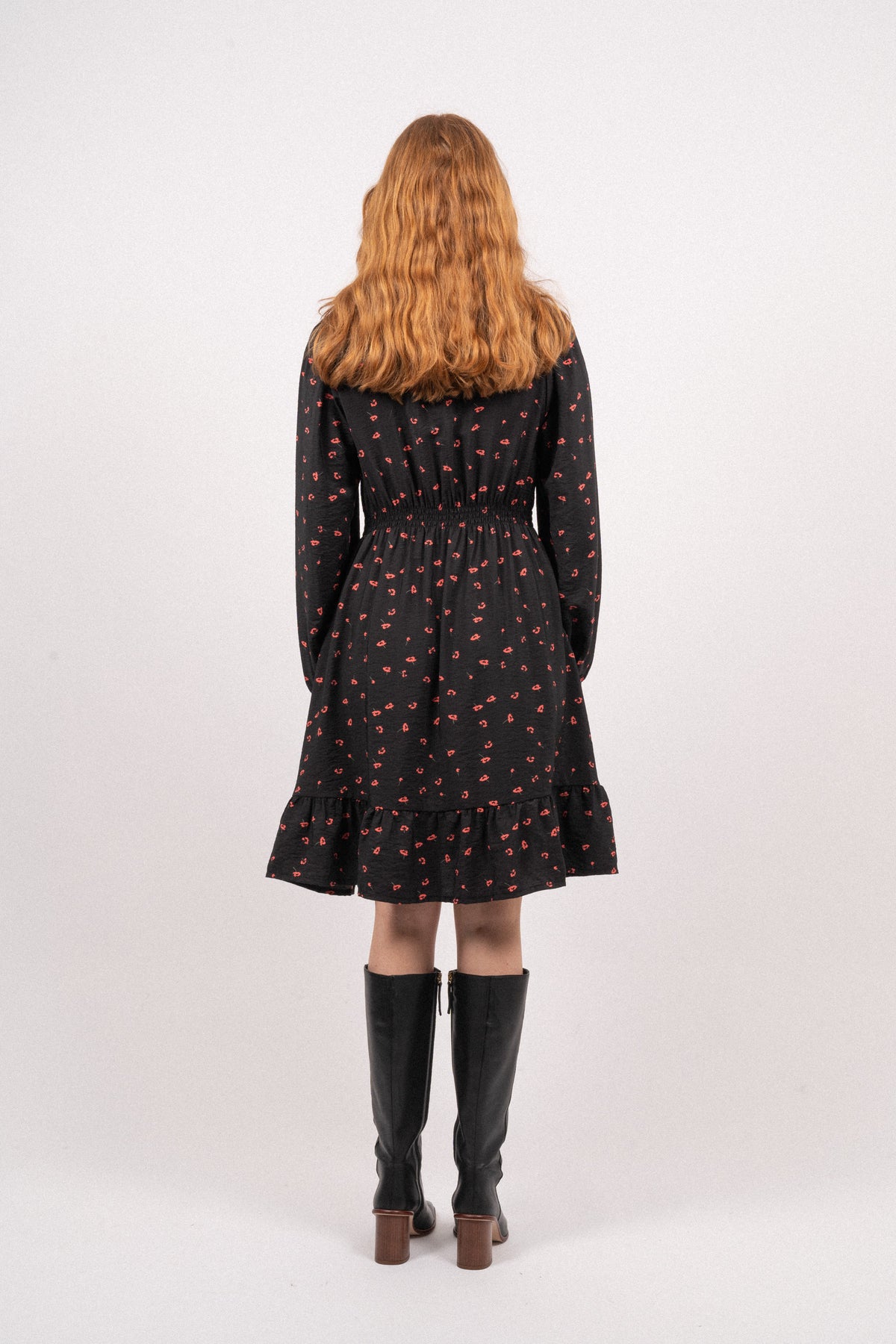 Vinaya Ladonna Shirt Dress Aop - Black Flower