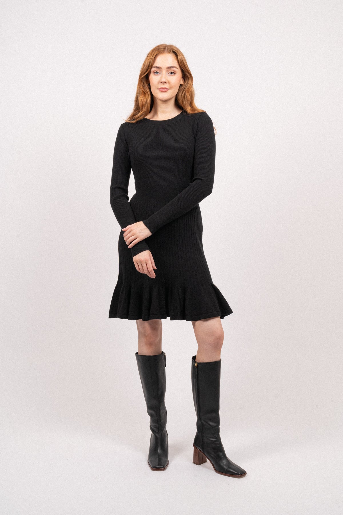Oline Merino Dress - Svart