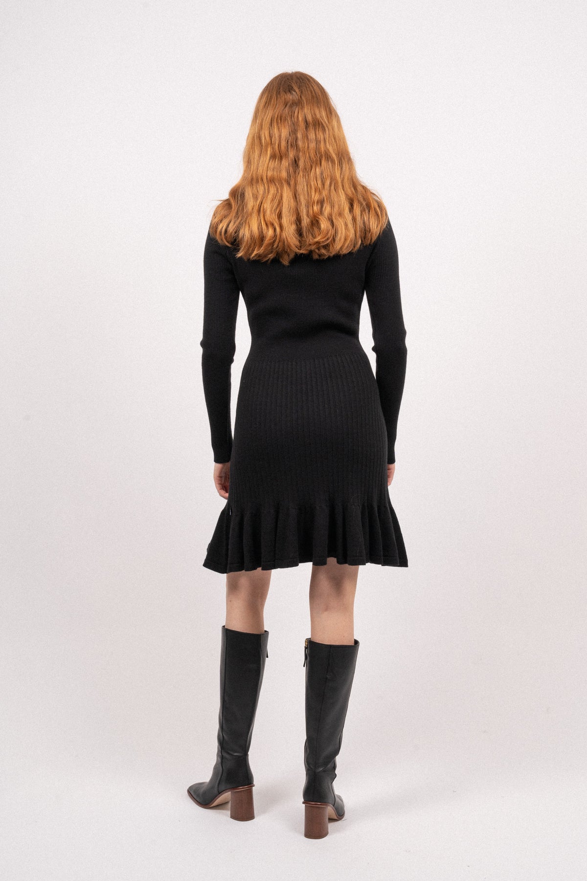Oline Merino Dress - Svart