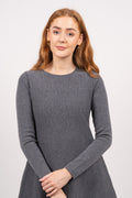 Cecilie Merino Dress - Grey Melange