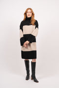 Alva LS Knit High Neck Dress - Black Birch