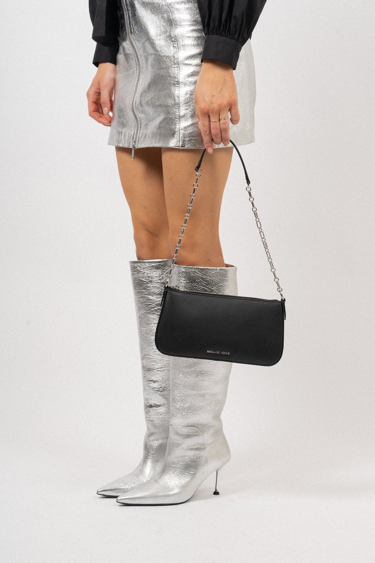 Md Chain Pouchette Shiny - Svart