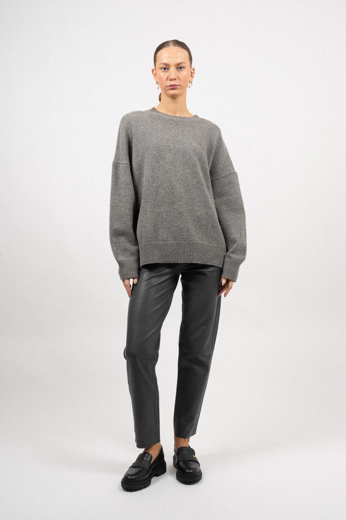 Ash Oversized Jumper - Gray Melange