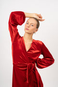 GorielIW Wrap Dress - True Red