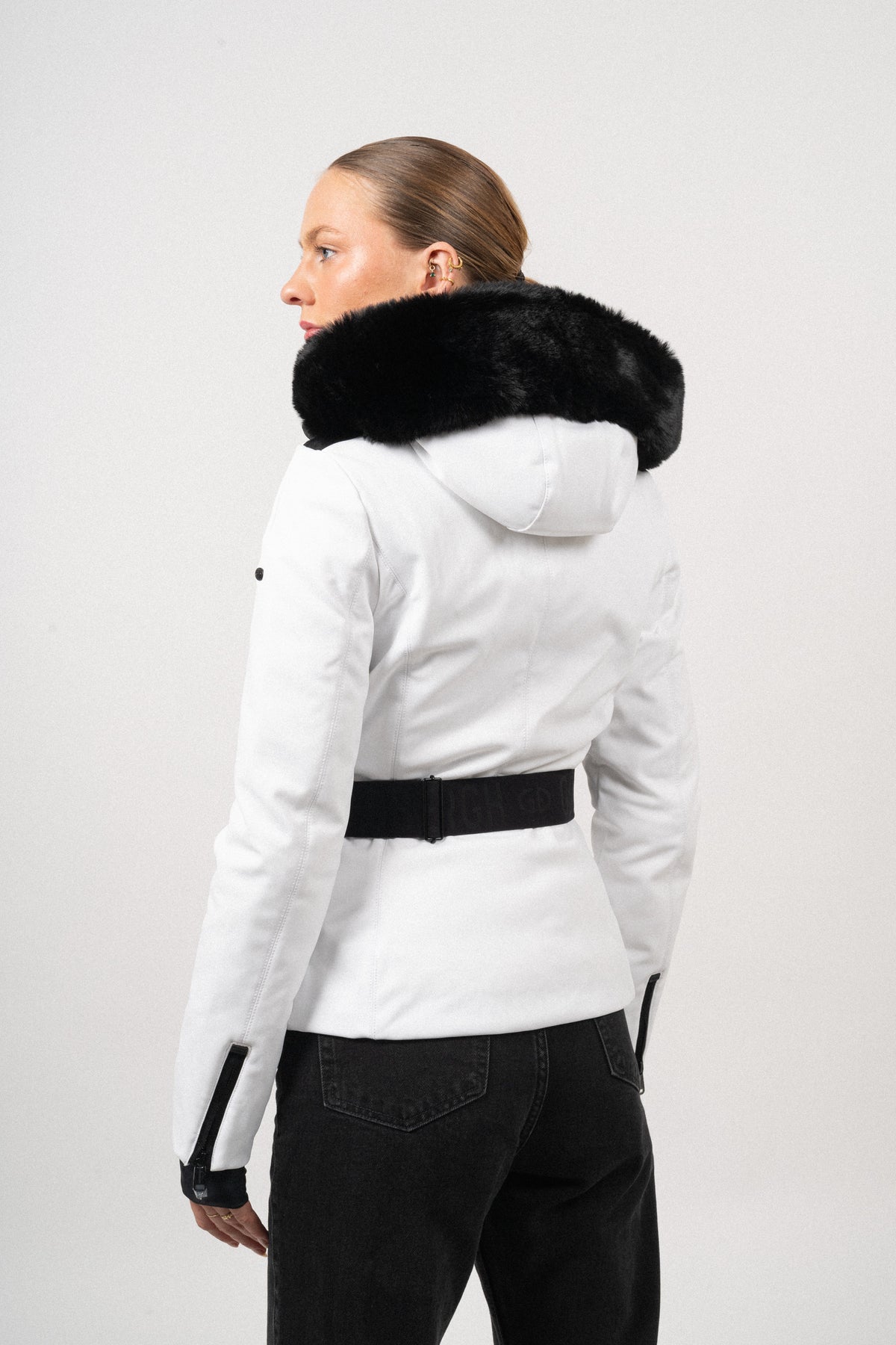 Hida Skidjacka Faux Border - Vit