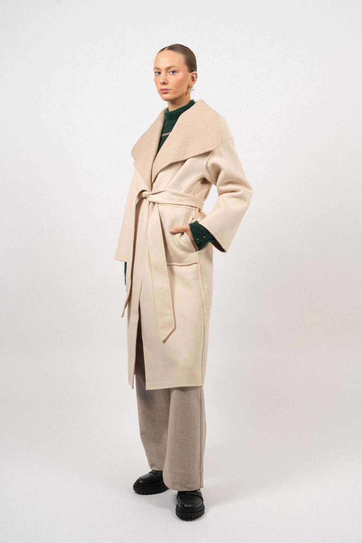 Camille Coat - Light Sand/Cream